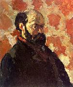 Paul Cezanne Self Portrait on a Rose Background oil